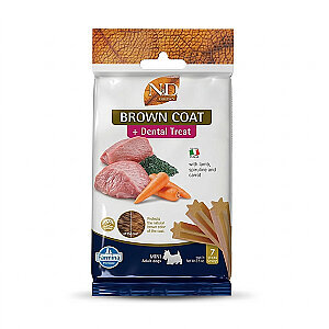 N&D Brown Coat Kuzu Etli Spirulina ve Havuçlu Küçük Irk Köpek Ödül Maması 60 gr