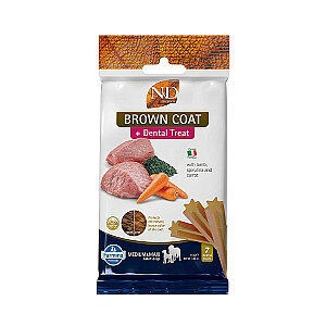 N&D Brown Coat Kuzu Etli Spirulina ve Havuçlu Orta ve Büyük Irk Köpek Ödül Maması 100 gr