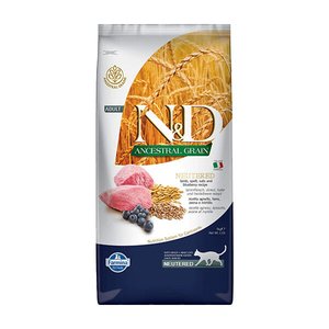 N&D Düşük Tahıllı Kuzu Etli Kısırlaştırılmış Kedi Maması 10 KG