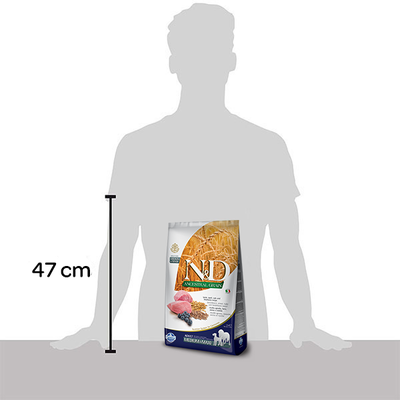 N&D Düşük Tahıllı Kuzu Etli ve Yaban Mersinli Yetişkin Köpek Maması 2.5 kg - 2