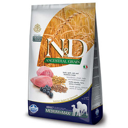 N&D Düşük Tahıllı Kuzu Etli ve Yaban Mersinli Yetişkin Köpek Maması 12 kg