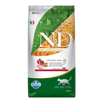 N&D Düşük Tahıllı Tavuk Etli ve Narlı Kısırlaştırılmış Kedi Maması 10 kg - 4