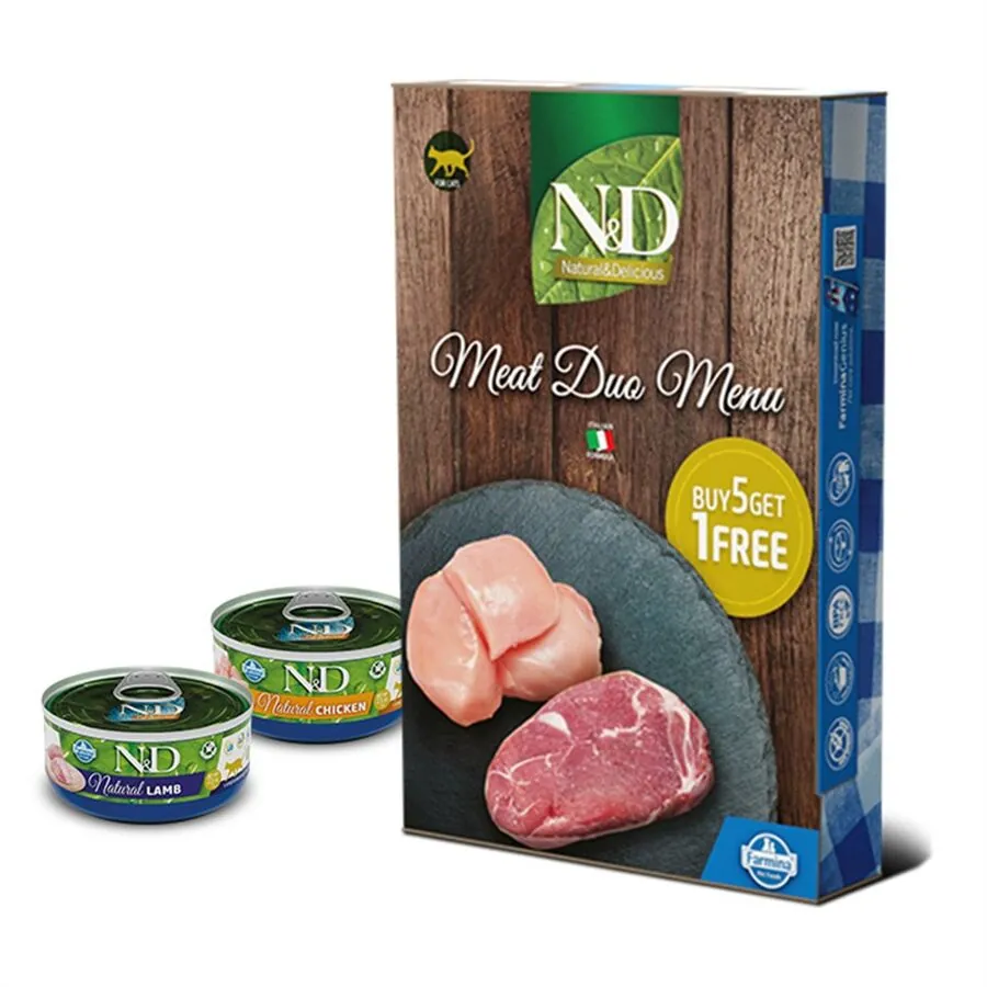 N&D Meat Duo Tavuklu Ve Kuzu Etli Kedi Konserve 70 Gr x 6 Adet - 1
