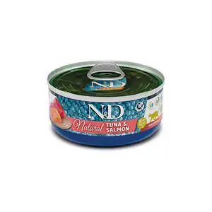 N&D Natural Ton Balıklı ve Somonlu Kedi Konservesi 70 gr