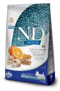 N&D Ocean Düşük Tahıllı Morina Balıklı ve Portakallı Küçük Irk Yetişkin Köpek Maması 2.5 kg - 3