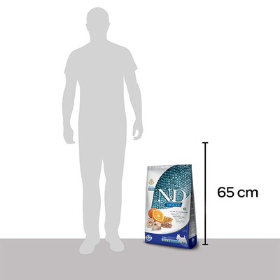 N&D Ocean Düşük Tahıllı Morina Balıklı ve Portakallı Küçük Irk Yetişkin Köpek Maması 7 kg - 4