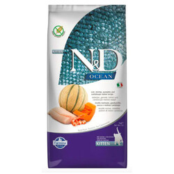 N&D Ocean Morina Balıklı, Karidesli, Balkabaklı ve Kavunlu Yavru Kedi Maması 5 kg