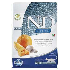 N&D Ocean Balkabaklı, Ringa Balıklı ve Portakallı Yetişkin Kedi Maması 300 gr