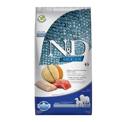 N&D Ocean Somon Balıklı, Morina Balıklı ve Kavunlu Yetişkin Köpek Maması 12 kg - 1