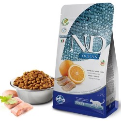 N&D Ocean Ringa Balıklı ve Portakallı Yetişkin Kedi Maması 1.5 kg