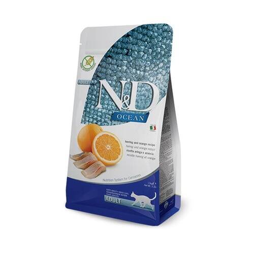 N&D Ocean Ringa Balıklı ve Portakallı Yetişkin Kedi Maması 5 kg - 1