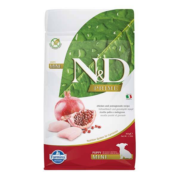 N&D Prime Tahılsız Tavuklu ve Narlı Küçük Irk Yavru Köpek Maması 800 gr - 1