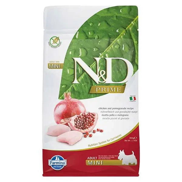 N&D Prıme Tahılsız Tavuk & Nar Yetişkin Mini 800 Gr - 1