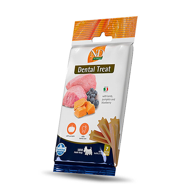 N&D Pumpkin Kuzulu Bal Kabaklı ve Yaban Mersinli Küçük Irk Yetişkin Köpek Ödül Maması 60gr - 1