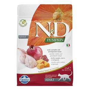 N&D Pumpkin Balkabaklı, Bıldırın Etli ve Narlı Yetişkin Kedi Maması 300 gr
