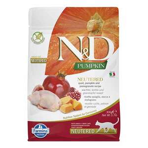 N&D Pumpkin Balkabaklı, Bıldırın Etli ve Narlı Kısırlaştırılmış Kedi Maması 300 gr