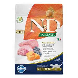 N&D Pumpkin Balkabaklı, Kuzu Etli ve Yaban Mersinli Kısırlaştırılmış Kedi Maması 300 gr