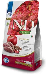 N&D Quinoa HairBall Tüy Yumağı Önleyici Ördek Etli ve Kızılcıklı Yetişkin Kedi Maması 1.5 kg