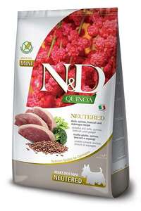 N&D Quinoa Ördek Etli ve Brokolili Küçük Irk Kısırlaştırılmış Köpek Maması 2.5 kg