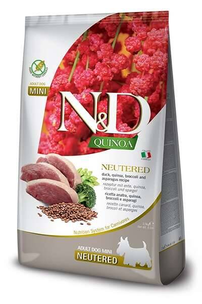 N&D Quinoa Ördek Etli ve Brokolili Küçük Irk Kısırlaştırılmış Köpek Maması 2.5 kg - 1