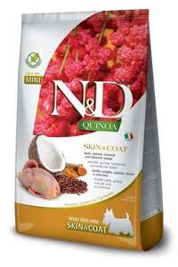 N&D Quinoa Skin Coat Bıldırcın Etli Mini Irk Köpek Maması 2.5 kg