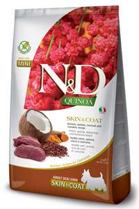 N&D Quinoa Skin Coat Geyik Etli Mini Irk Köpek Maması 2.5 kg