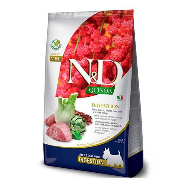 N&D Quinoa Digestion Sindirim Destekli Kuzu Etli ve Kionalı Küçük Irk Yetişkin Köpek Maması 800 gr - 1