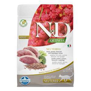 N&D Quinoa Ördek Etli ve Brokolili Kısırlaştırılmış Kedi Maması 300 gr