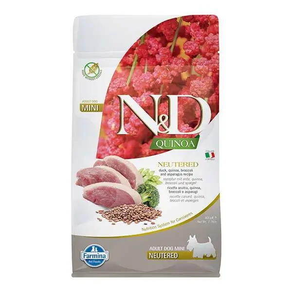 N&D Quinoa Ördekli ve Brokolili Kısırlaştırılmış Köpek Maması 800 gr - 1