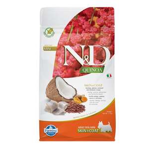 N&D Quinoa Skin&Coat Deri Sağlığı Destekli Ringa Balıklı ve Hindistan Cevizli Küçük Irk Yetişkin Köpek Maması 800 gr