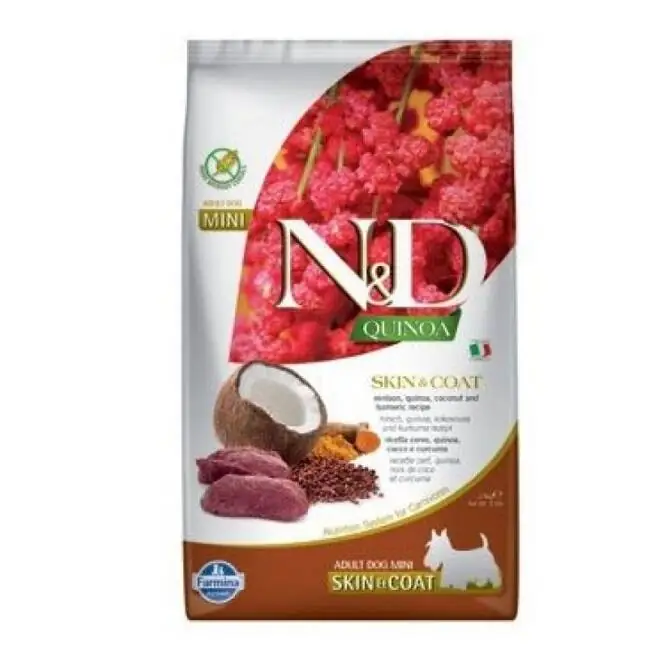 N&D Quinoa Skin Coat Geyik Etli Mini Irk Köpek Maması 800 Gr - 1