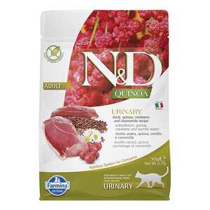 N&D Quinoa Urinary Sindirim Destekli Ördek Etli ve Kızılcıklı Yetişkin Kedi Maması 300 gr