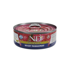 N&D Quinoa Weight Management Kuzulu Tahılsız Yetişkin Kedi Konservesi 80gr