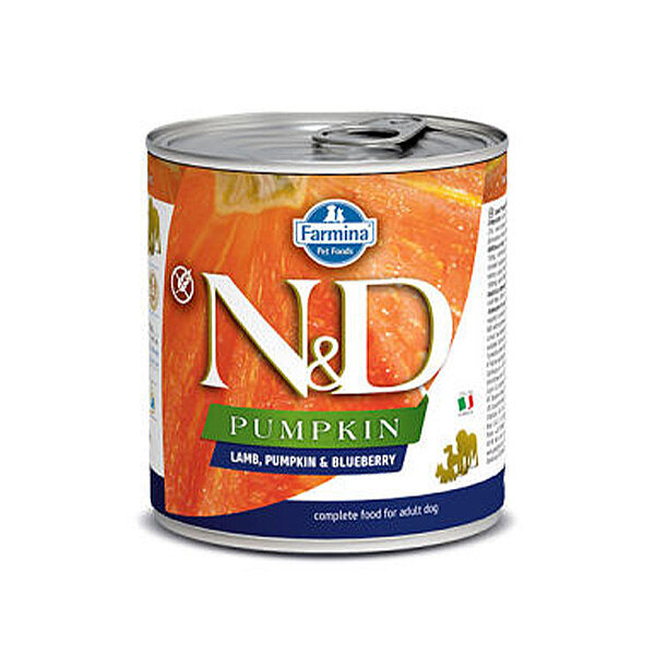 N&D Pumpkin Balkabaklı, Kuzu Etli ve Yaban Mersinli Yetişkin Köpek Yaş Maması 285 gr - 1