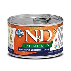 N&D Pumpkin Balkabaklı, Kuzu Etli ve Yaban Mersinli Küçük Irk Yavru Köpek Yaş Maması 140 gr