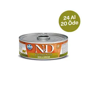 ND Tahılsız Balkabaklı Ördek Etli Kedi Konservesi 70 GR x 24