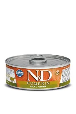 N&D Tahılsız Balkabaklı Ördek Etli Kedi Yaş Maması 70 GR - 1