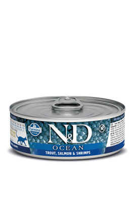 N&D Tahılsız Ocean Alabalık Somonlu Kedi Yaş Maması 70 GR - 1