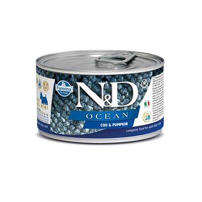 N&D Ocean Morina Balıklı ve Balkabaklı Küçük Irk Yetişkin Köpek Yaş Maması 140 gr - 1