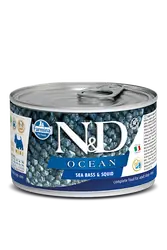 ND Tahılsız Ocean Levrek Ve Mürekkep Balıklı Köpek Konservesi 140 GR