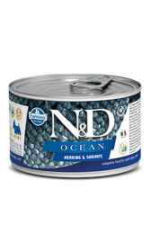 N&D Ocean Ringa Balıklı ve Karidesli Küçük Irk Yetişkin Köpek Yaş Maması 140 gr