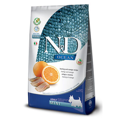 N&D Ocean Ringa Balıklı ve Portakallı Küçük Irk Yetişkin Köpek Maması 2.5 kg - 1