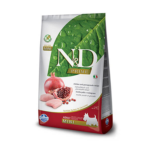 N&D Prime Tahılsız Tavuklu ve Narlı Küçük Irk Yetişkin Köpek Maması 7 kg - 1