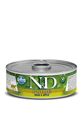 ND Tahılsız Yaban Domuzu Elmalı Kedi Yaş Maması 80 GR - 1