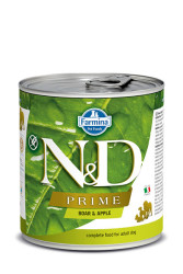N&D Prime Tahılsız Domuz Etli ve Elmalı Yetişkin Köpek Yaş Maması 285 gr - 1