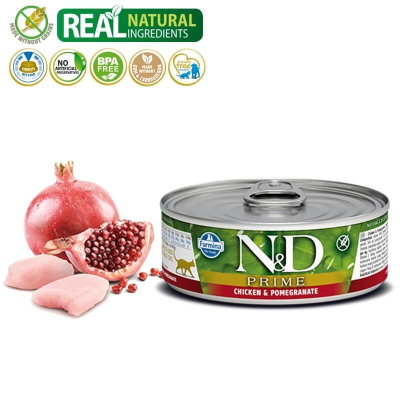 N&D Tavuklu ve Narlı Tahılsız Yetişkin Kedi Yaş Maması 70gr - 2