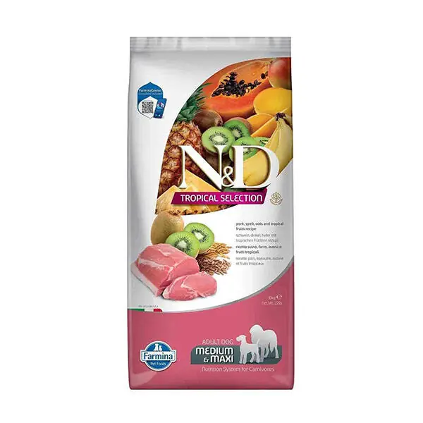 N&D Tropical Selection Domuz Etli Yetişkin Köpek Maması 10 KG - 1