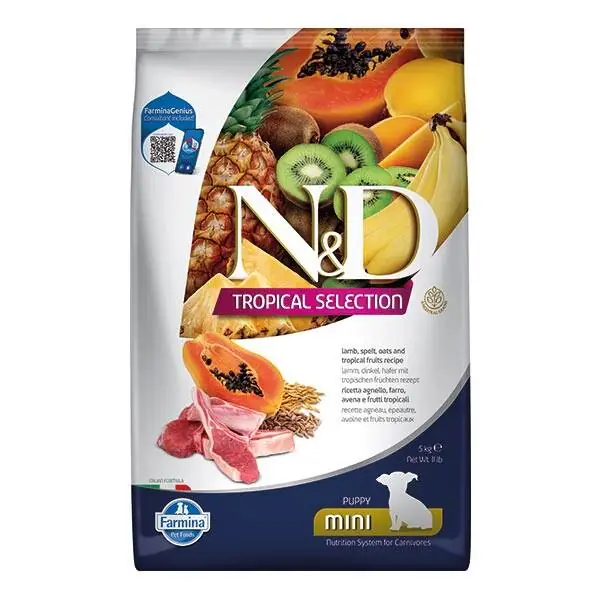 N&D Tropical Selection Kuzu Etli Küçük Irk Yavru Köpek Maması 5 KG - 1