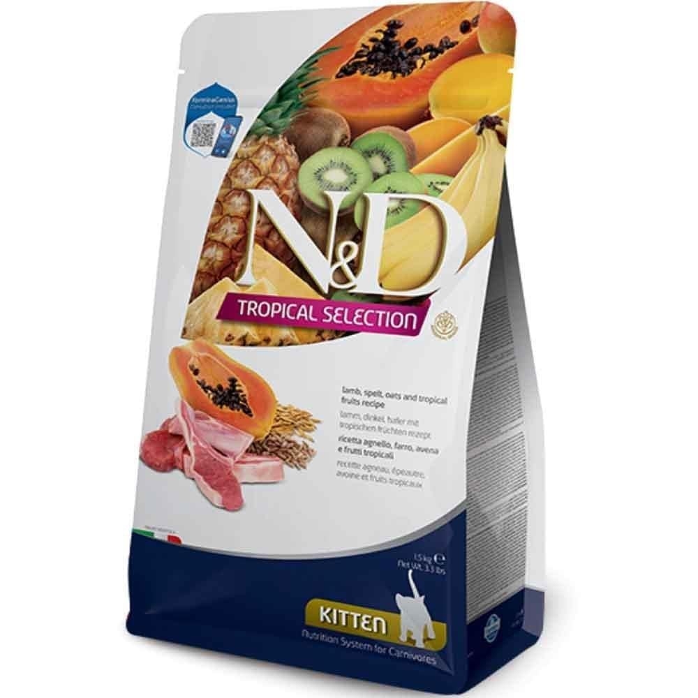 N&D Tropical Selection Kuzu Etli ve Tropikal Meyveli Yavru Kedi Maması 1.5 kg - 1