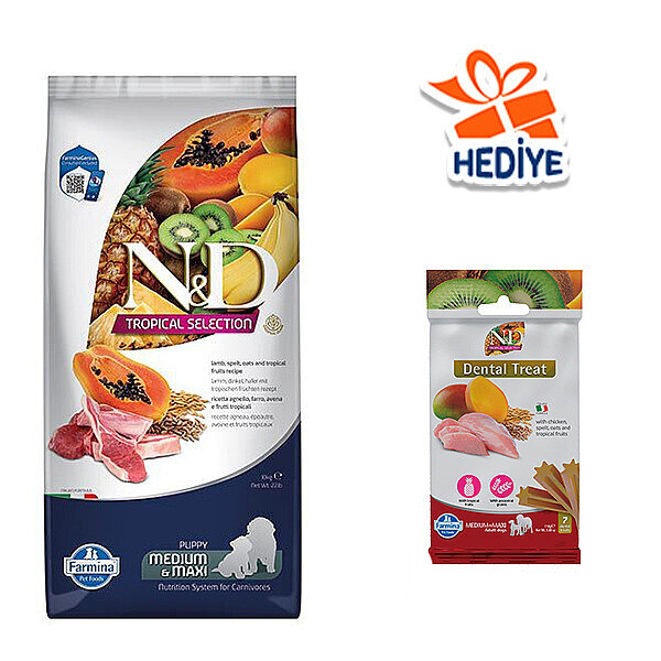 N&D Tropical Selection Kuzu Etli ve Tropikal Meyveli Yavru Köpek Maması 10 kg